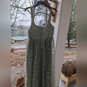 Bhldn Phoebe Organza Embroidered Dress